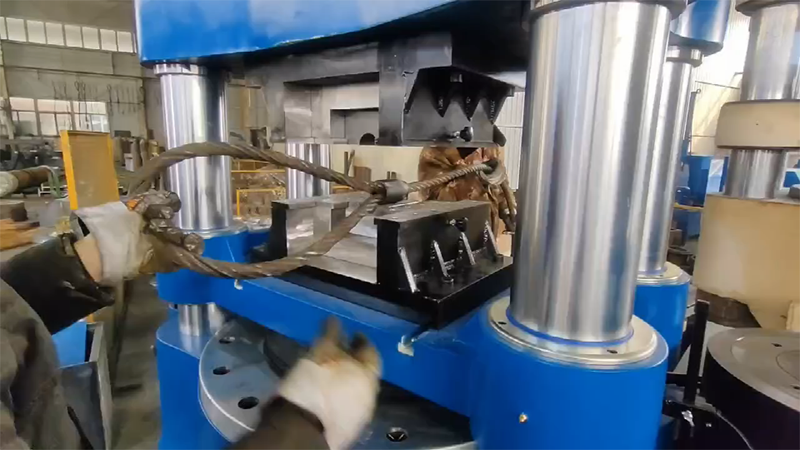 8000kN Wire Rope Swaging Machine in Action: Real Production Testing for Steel Ferrules (Flemish Eyes)